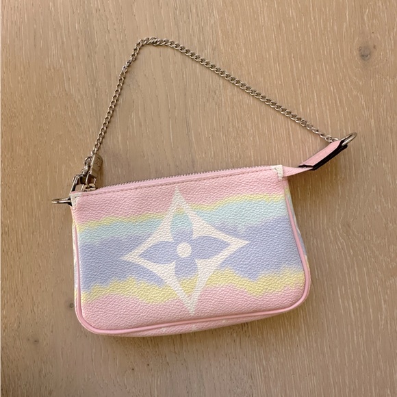 💯 Louis Vuitton Monogram Escale Mini Pochette Pastel (like new) - Picture 4 of 16